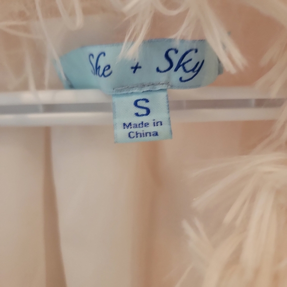 SHE + SKY Dress Jacket, Small, Cream White color - Picture 2 of 5